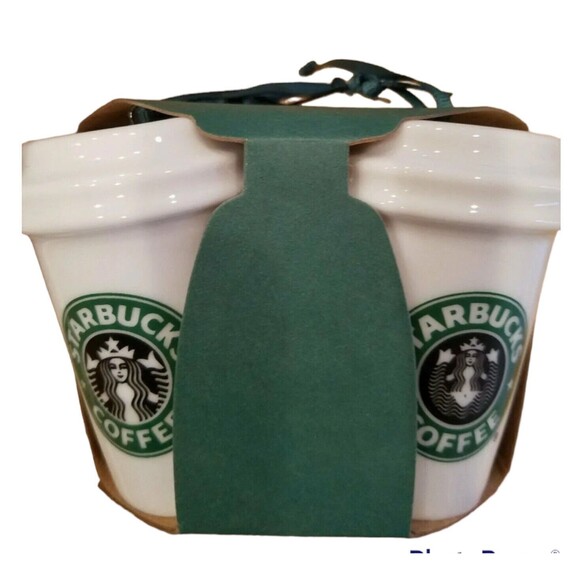 Starbucks Holiday Christmas Ornament Coffee Cups Mugs Pack of 4 New Gift - Picture 1 of 6
